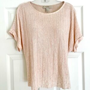 Forever 21 Contemporary Light Pink Textured Top